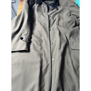 Vtg Anne Klein Trench Coat Lined Brown 12 Retro Velvet Collar Vintage‎ Elegant